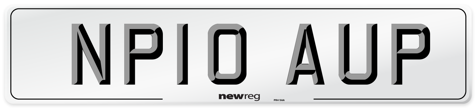 NP10 AUP Number Plate from New Reg